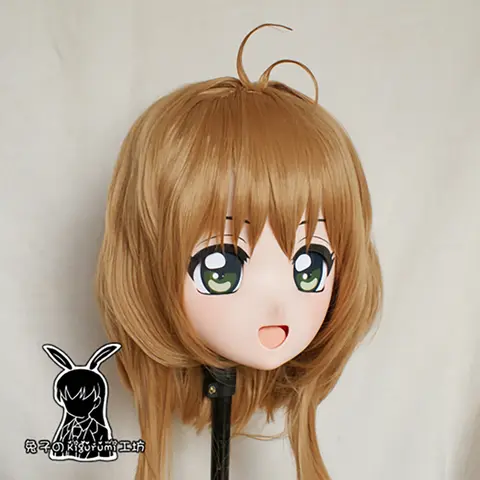 (RB652) Máscara Kigurumi de Personagem de Anime Japonês Feminina/Infantil em Resina 3/4 Feita à Mão de Alta Qualidade - KINOMOTO SAKURA