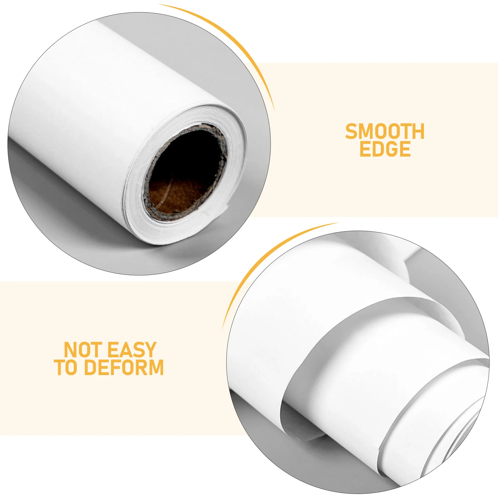 1 لفة ورق رسم أبيض للنشاط الفني الحرفي ورسم ألوان مائية ورق فارغ خالٍ من الأحماض معاد تدويره معاد تدويره