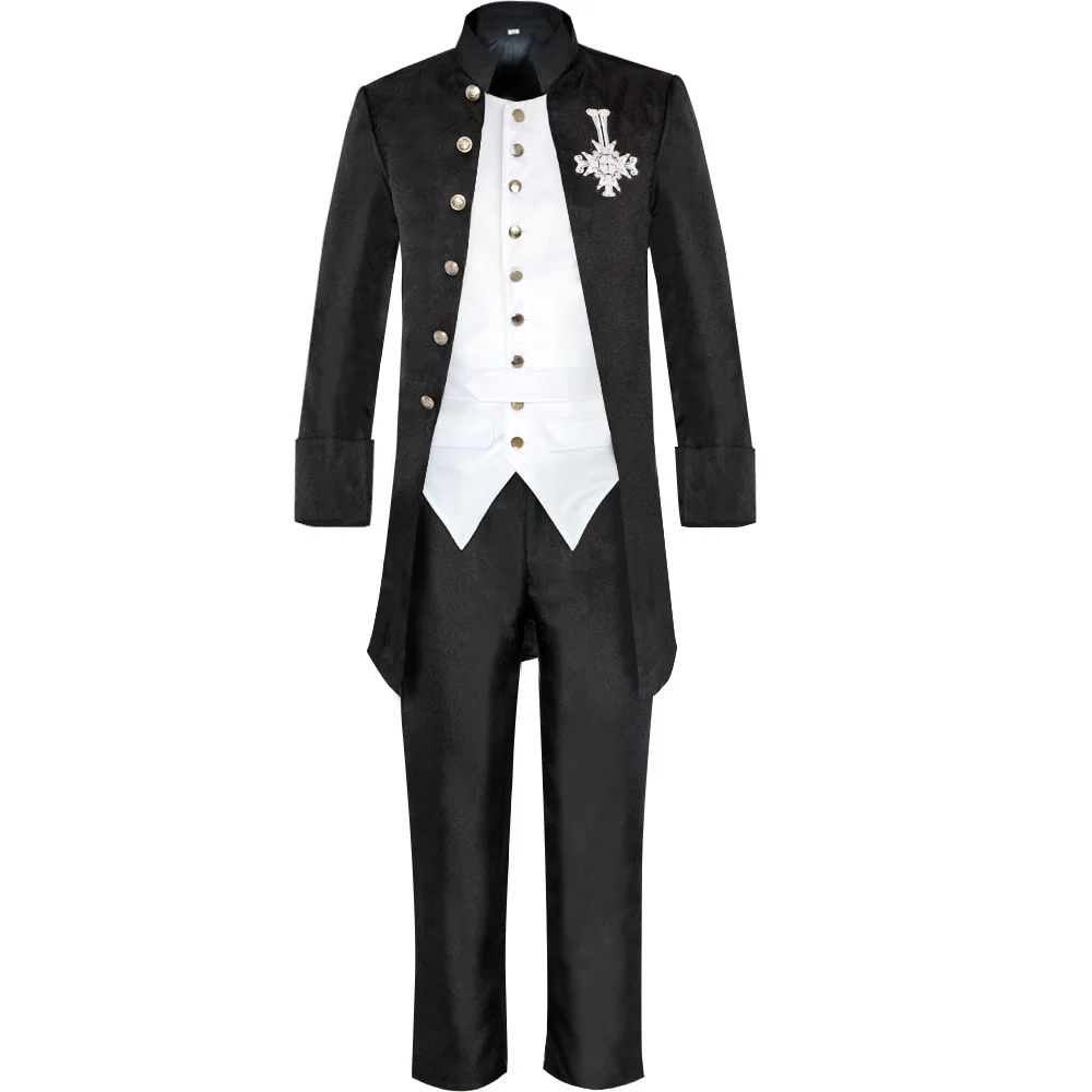 Halloween Party Roleplay clothing Anime Ghost Papa Emeritus Cosplay Black uniform Costume