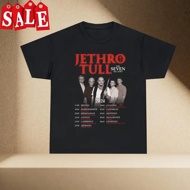 Jethro Tull The Seven Decade 2024 para fãs camiseta de todos os tamanhos