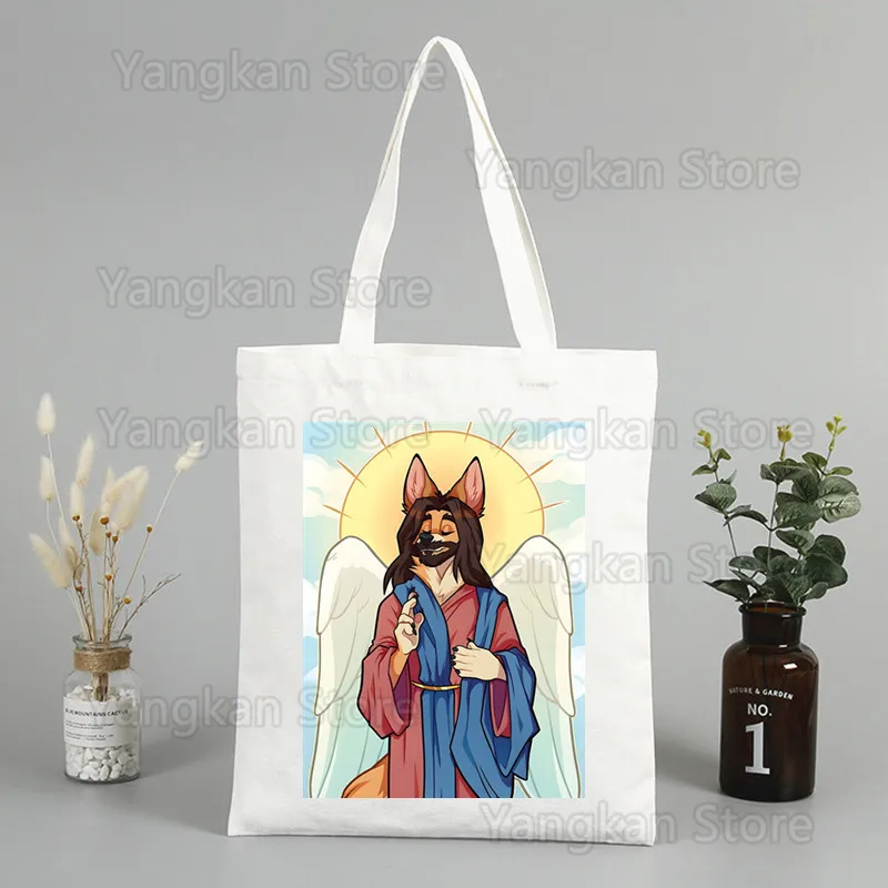 Meme lustige pelz pelzigen nette Neue Weibliche Handtaschen Heißer Verkauf Mode Handtasche Leinwand Tasche Tote Damen Casual Picknick tasche Wiederverwendbare
