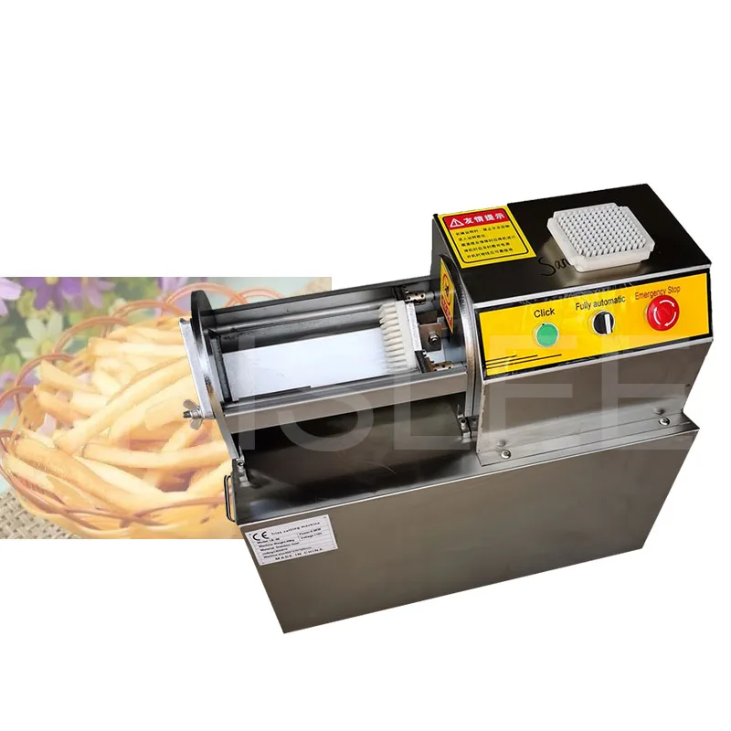 Industrial Electric Cassava Crispy Carrot Slicer Chip Cutting Automatic French Fries Cutting Machine Fresh Potato Cutting Machin