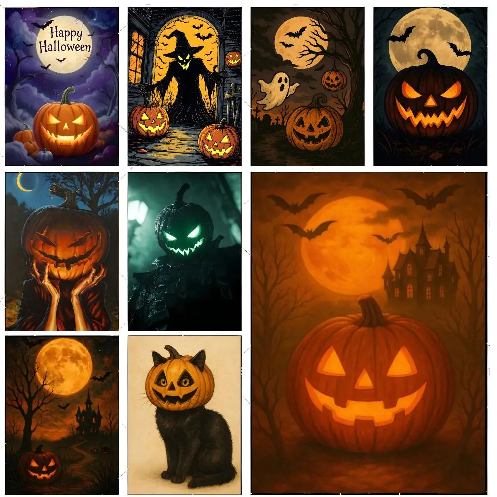 J-jack o lantern Poster Premium Decor Art & Gift for Household Lounge Home Ornaments