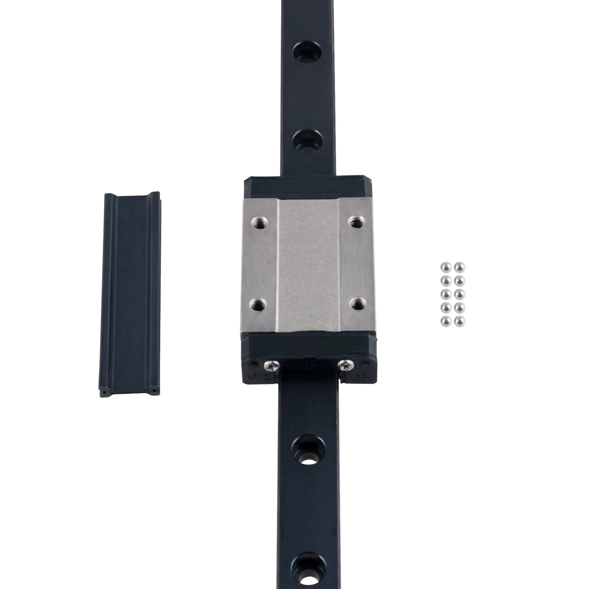 Rail de guidage linéaire Miniature MGN9 MGN12 100-1000mm + 4 chariot coulissant noir MGN H/C pour pièce d'imprimante 3D, 2 pièces