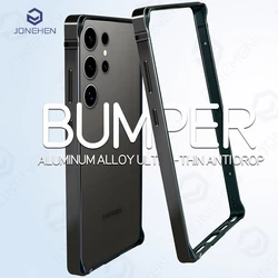 Luxury Light Aluminum Metal Frame For Samsung Galaxy S25 S26 Ultra S24 Plus Hybrid Silicone Bumper Case Alloy Back Accessories
