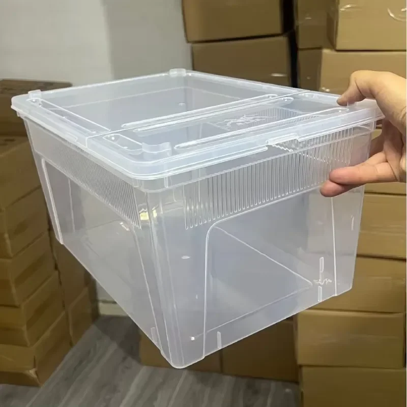 

Stackable Plastic Reptile Breeding Enclosure Cage 40x27x20cm for Lizard Snake Gecko Tarantula 2nd Gen Ventilated Tub