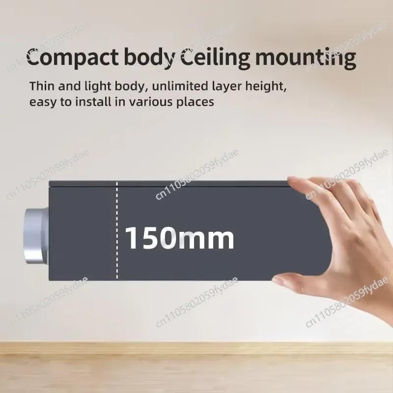 Remote Control Duct Fan Metal Blade Ceiling Installation Low Noise 22-31 (dB (A)) Lightweight and Durable