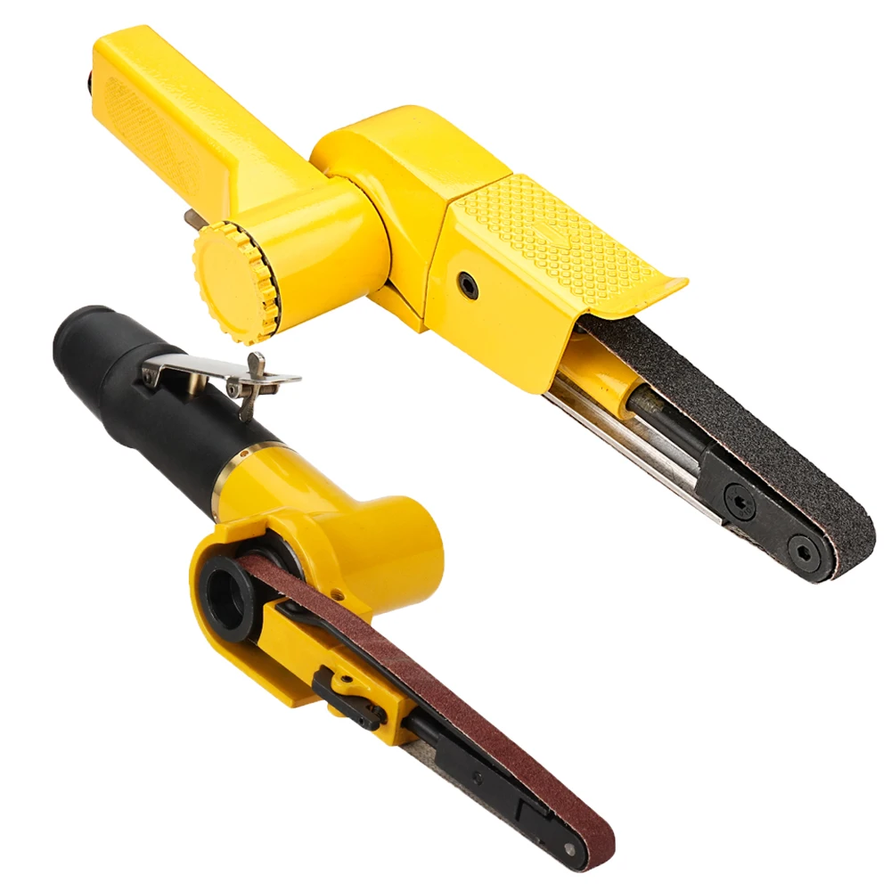 SI FANG 3/8 Inch Pneumatic Belt Sander Air Belt Grinder Sanding Machine for 10x330mm/20x520mm - Metal Polishing Tool