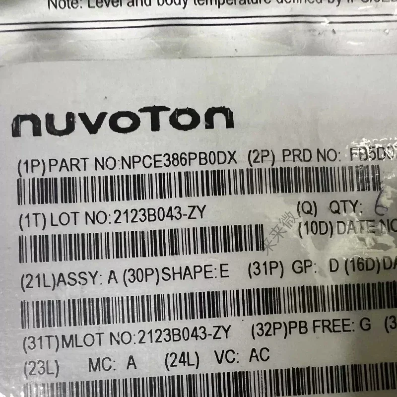 NPCE386PB0DX In Stock Nuvoton Notebook KBC Control Chip QFP128 Electronic IC Components One-stop BOM Matching Sourcing