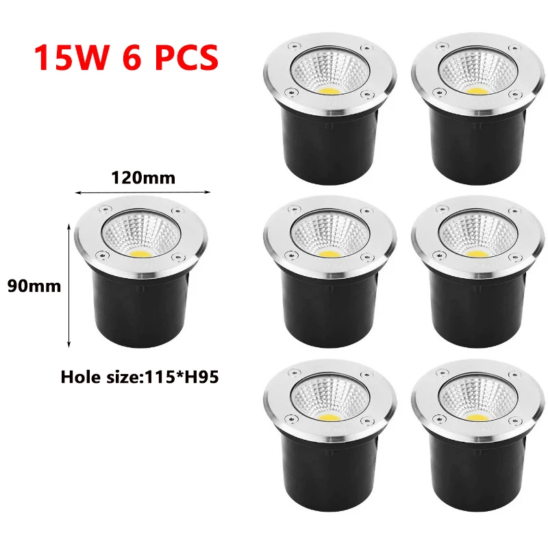 6 stücke Wasserdichte 12V24V220V LED U-licht 5W 10W 12W 15W Outdoor Boden Garten Pfad boden Vergraben Hof Spot Landschaft