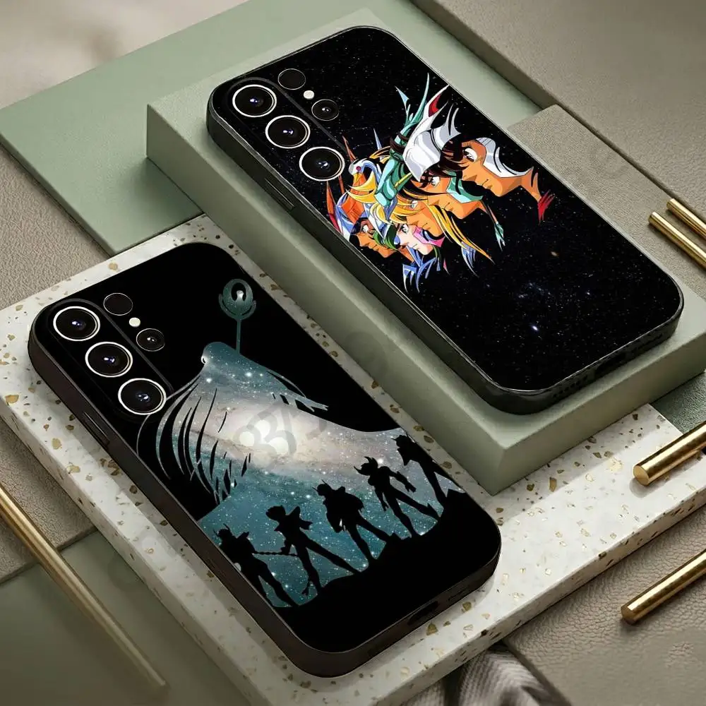 

S-Saint Seiya Knights Zodiac Phone Case For Samsung S20,21,22,23,24,25,26 plus,ultra Lite Black Silicone Cover
