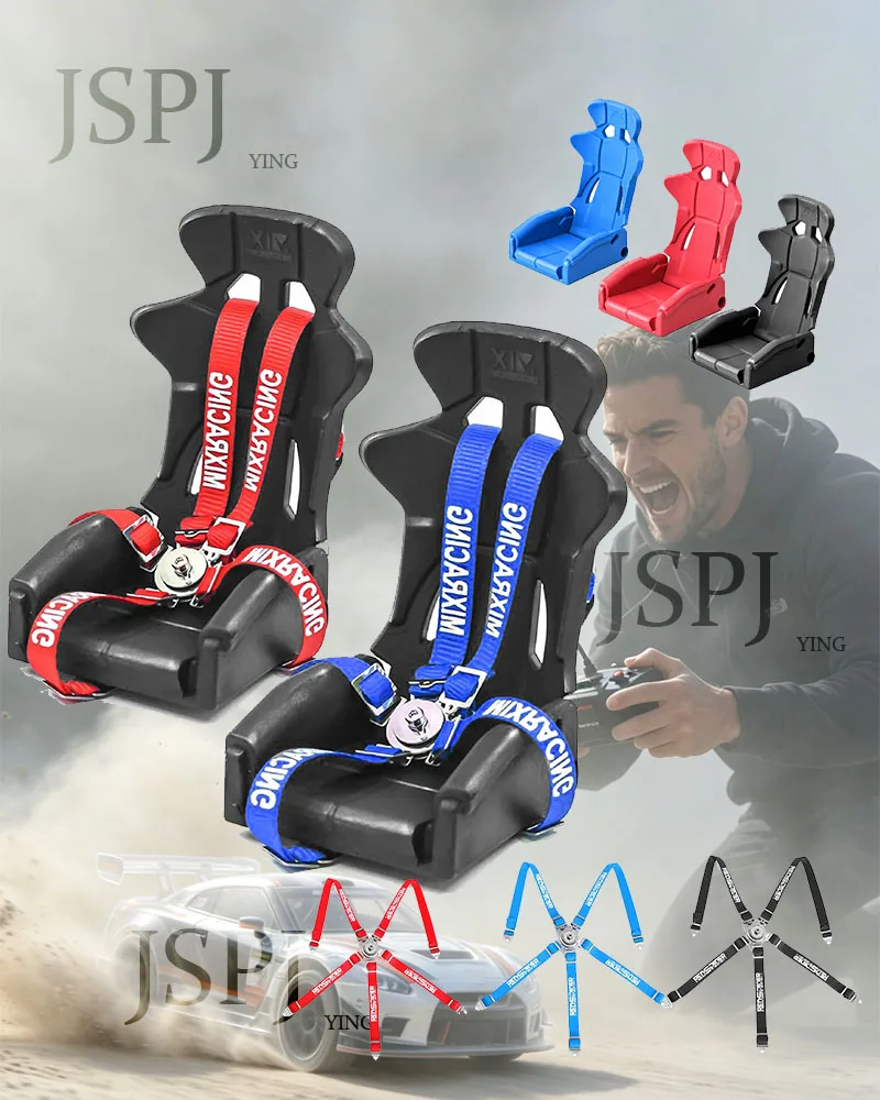 Simulation Cab Car Seat Strap Chair Model Decoration Parts For 1/10 Scale RC Crawler Cars Axial SCX10 II 90046 Ghost TRX4