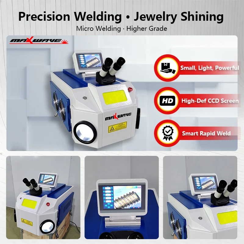 YAG Laser Welding Machine 200W High Cost Performance White Desktop Variable Power Supply for Jewelry Mold Precision Welding