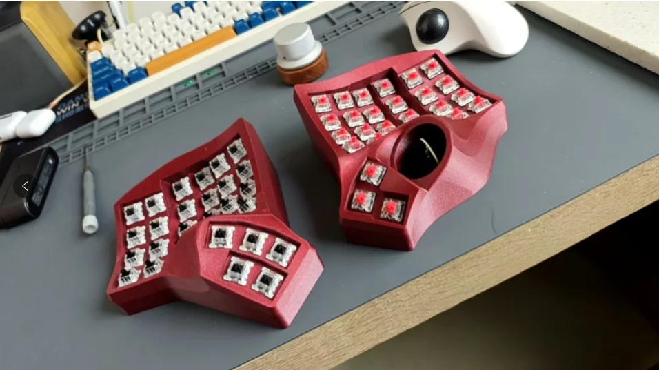Charybdis 完成品　キーボード　セット Charybdis MK2 分割キーボード ワイヤレス トラックボール