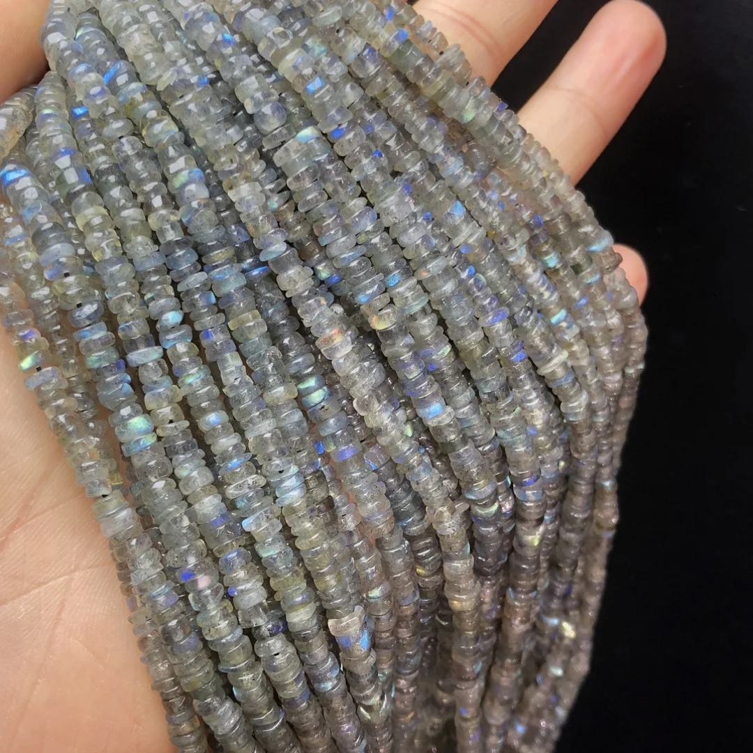 

Natural Gray Moonstone Labradorite Loose Beads 4MM Jewelry Making Bracelet Necklace Earring Reiki Healing Stone DIY Accessories