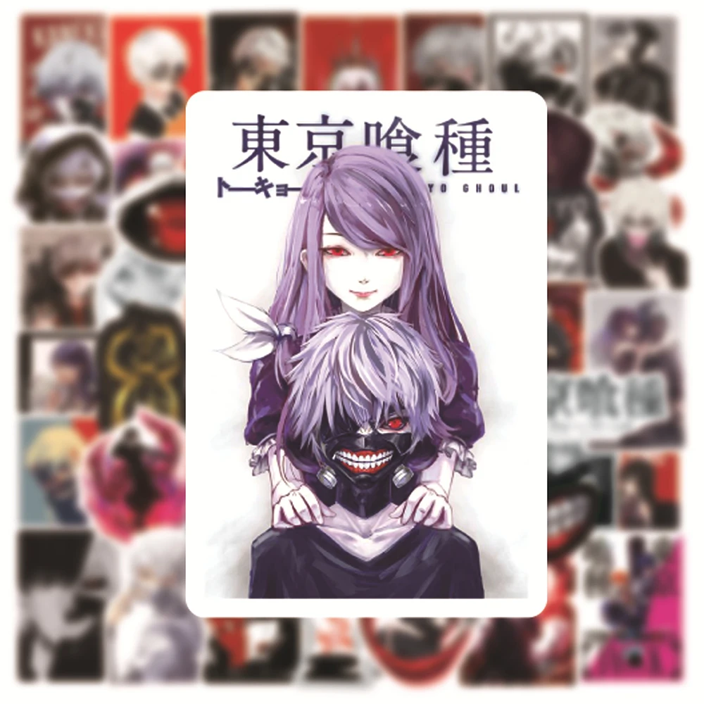 10/30/50pcs Classic Cool Anime Tokyo Ghoul Stickers Kaneki Ken Cartoon Decals Luggage Scrapbook Phone Case Graffiti Sticker Pack