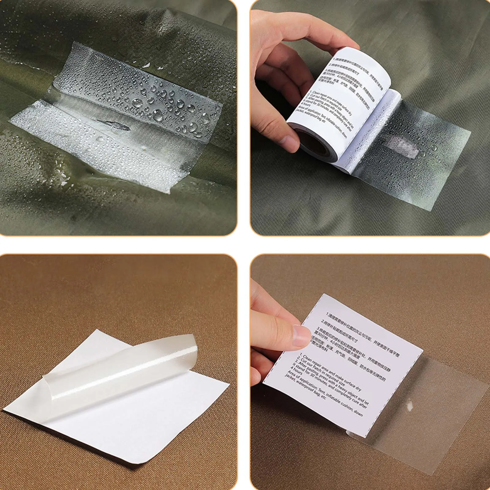 1롤 인플레이터블 수영 링 수리 패치 TPU 방수 패치 키트 보트 래프트 카약 에어 매트리스 텐트 물에 튼튼한 투명