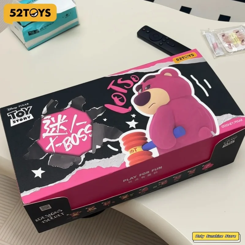 

Disney Lotso Strawberry Bear 52toys 3rd Generation Charming Blind Box Mystery Anime Figure Desktop Ornament Collectible