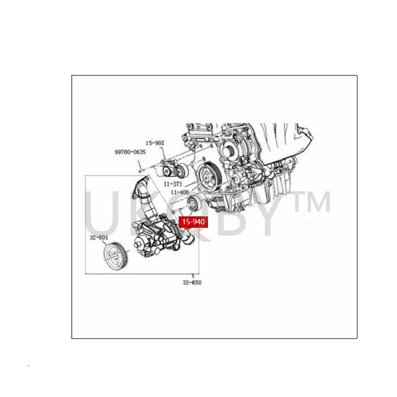 HB0012730M1 Suitable for Haima Fumeilai 2nd generation Haifu Star Engine belt adjustment wheel, tension wheel, idler wheel