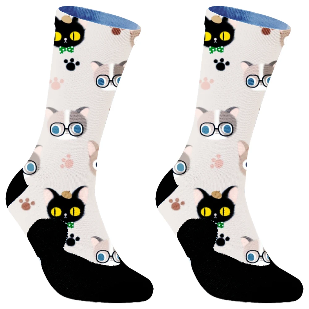 2024 New Peonfly brand Japan Harajuku Rabbit Cat  Animals Men Women Cartoon Funny Socks