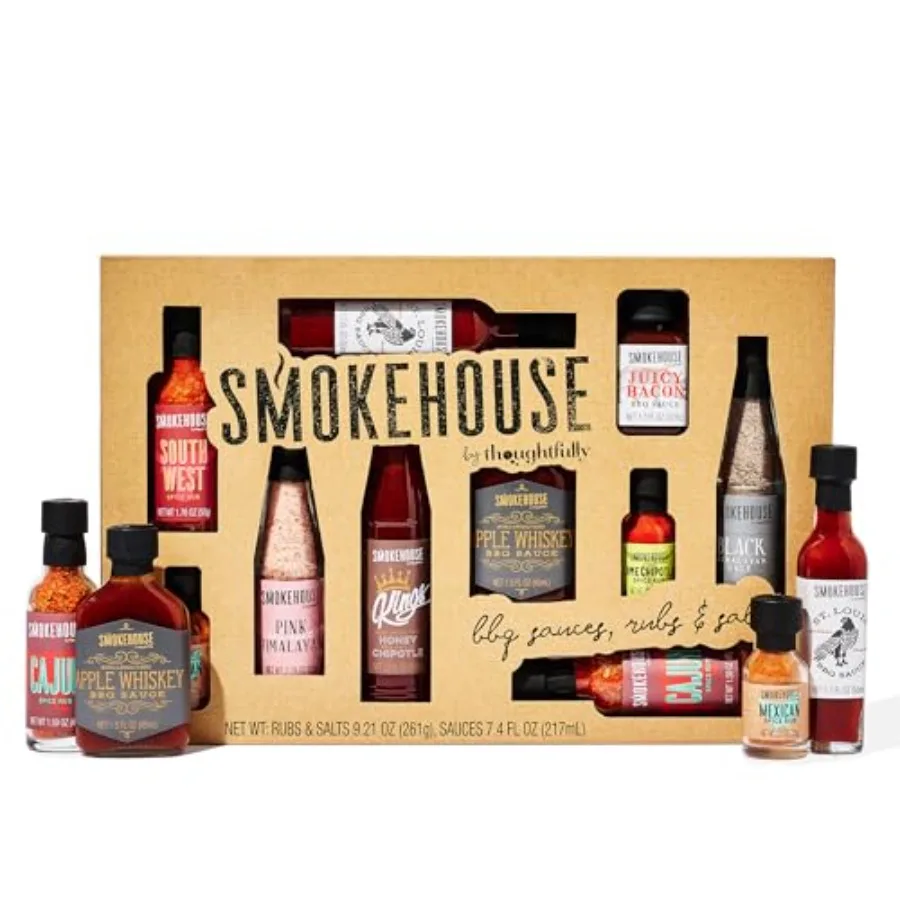 

Набор для веганов и вегетарианцев Smokehouse от Ultimate BBQ Sampler Set: включает разнообразные ароматные соусы, приправы и соли для барбекю, произведенные в США.