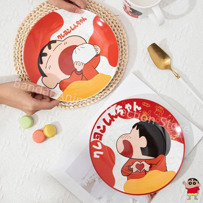 Crayon Shin-chan Spinning Elephant Tableware Mug Kawaii Plate Bowl Ceramics Coffee Cup Water Cup Creativity Girl Birthday Gifts