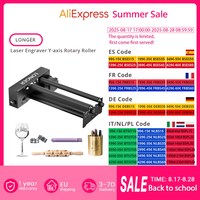 LONGER Laser Engraver Y-axis Rotary Roller, 360° Rotation, Adjustable 6-300mm Durable and Versatile
