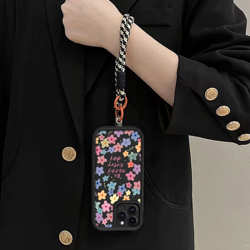 Macaron Blumenmuster Riemen-Handyhülle für Samsung Galaxy Note 20 Ultra S25 S26 S24 Plus S24 S23 FE S23 S24 S25 Ultra Cover – Detail 4