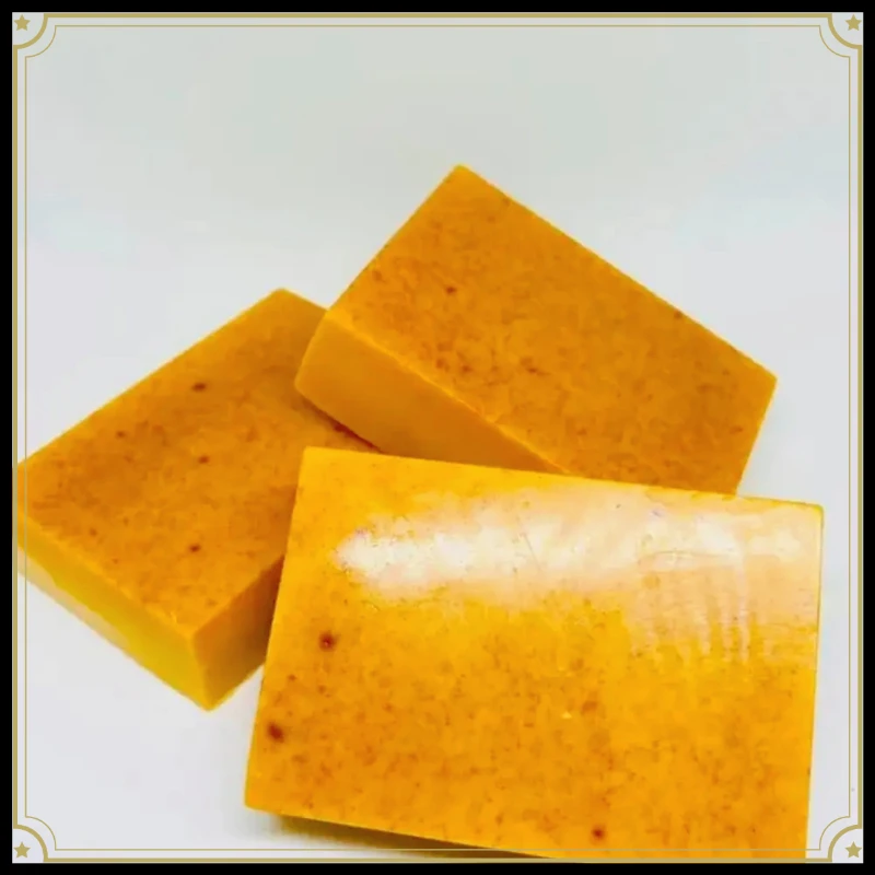 1/2/3Pcs  Turmeric Hand Made Soap, Lemon Kojic Acid Soap, Shower and Facial Soap Body Care image 5