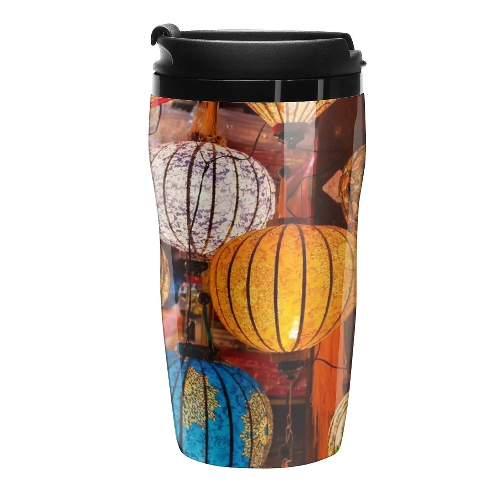 

New Colorful traditional Vietnam lanterns Travel Coffee Mug Thermal Glass For Coffee Coffee Mug