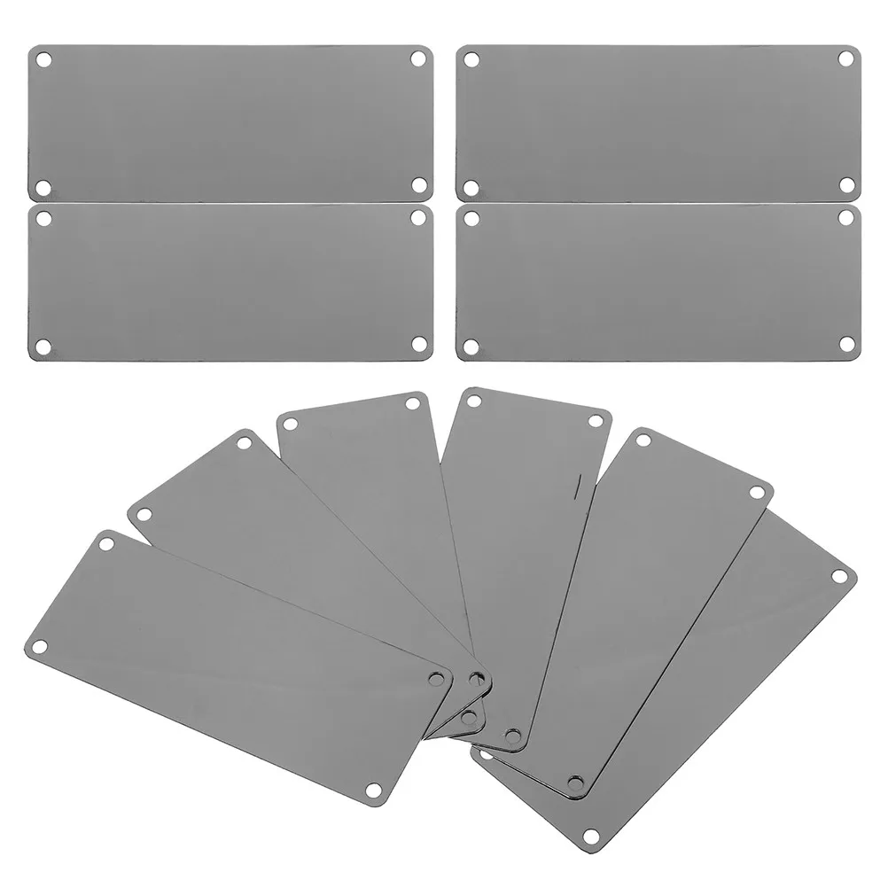 

10Pcs Stainless Steel Engravable Name Plates Blank Metal Tags DIY Labeling for Office Home Business Use Door Supply