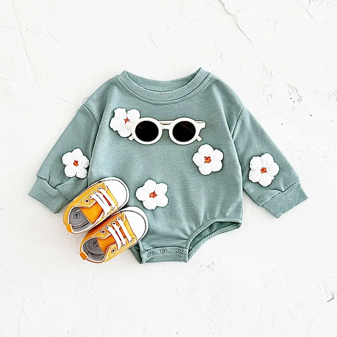 0-18M Fall Baby Clothes Newborn Baby Boy Unisex Cute Cloud Bubble Romper Infant Babies Clothes Long Sleeve Flower Bodysuits