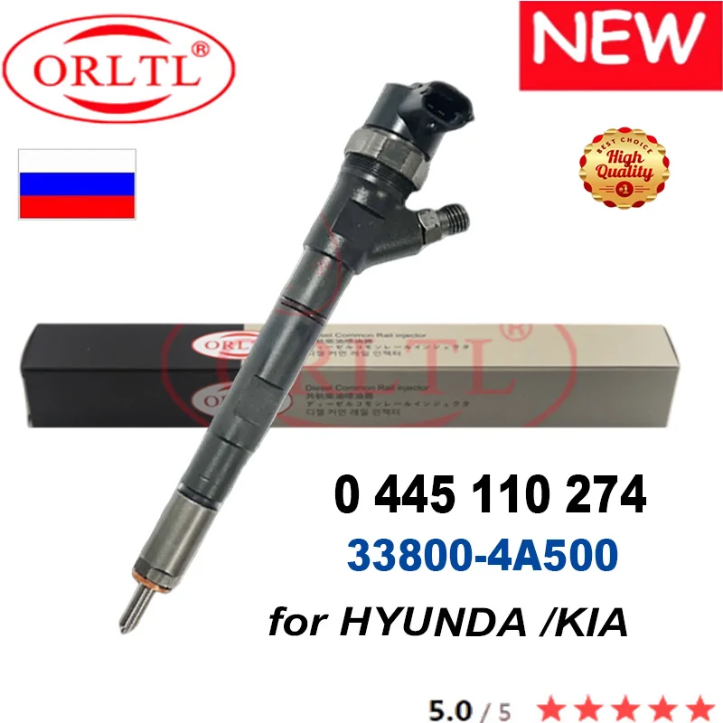 

ORLTL NEW 0 445 110 274 Genuine Fuel Injector 0445110274 33800-4A500 338004A500 33800 4A500 For Bosch Hyundai KIA