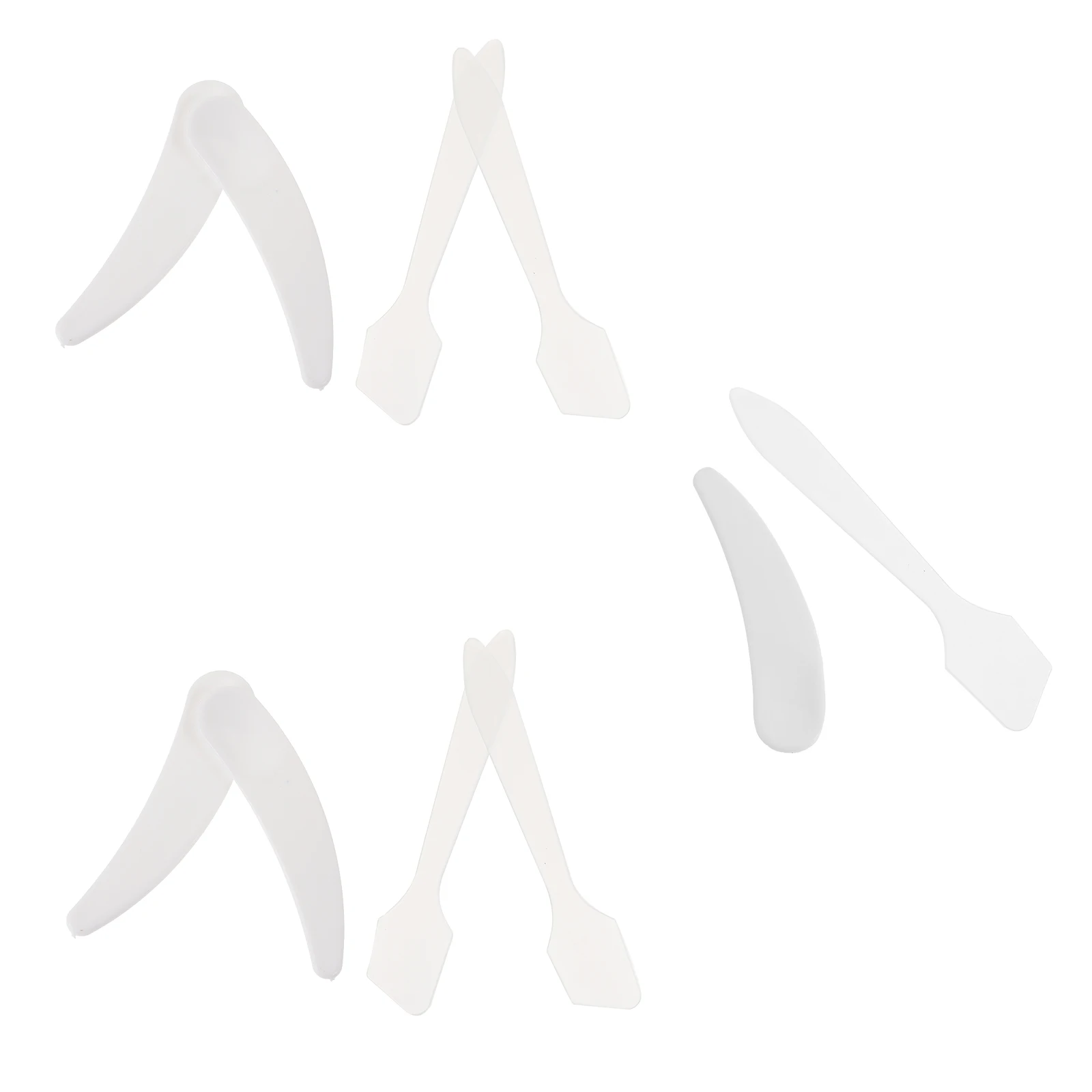 Cuillères de maquillage durables pour crème pour le visage, spatules d'échantillonnage transparentes, applicateur de crème pour les yeux, outils de soins de la peau, 10 pièces