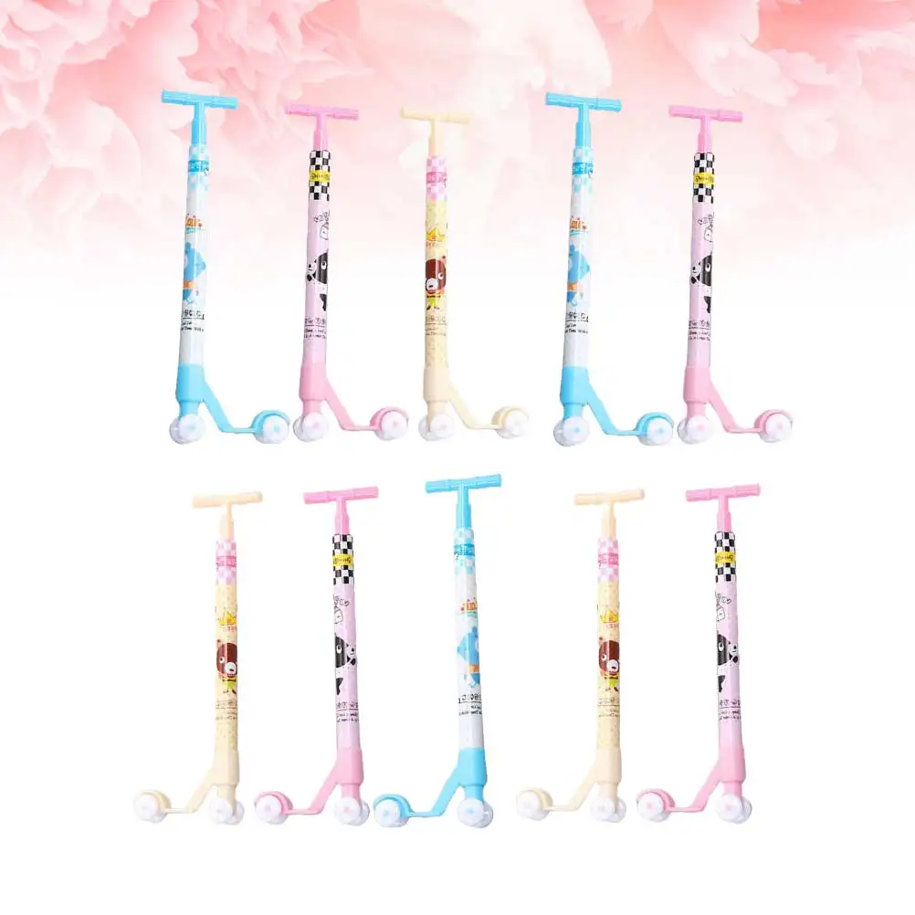 

10 Pcs Scooter Shape Pen Ballpoint Boy Gifts Creative Bike Pens School Supplies Student Boys