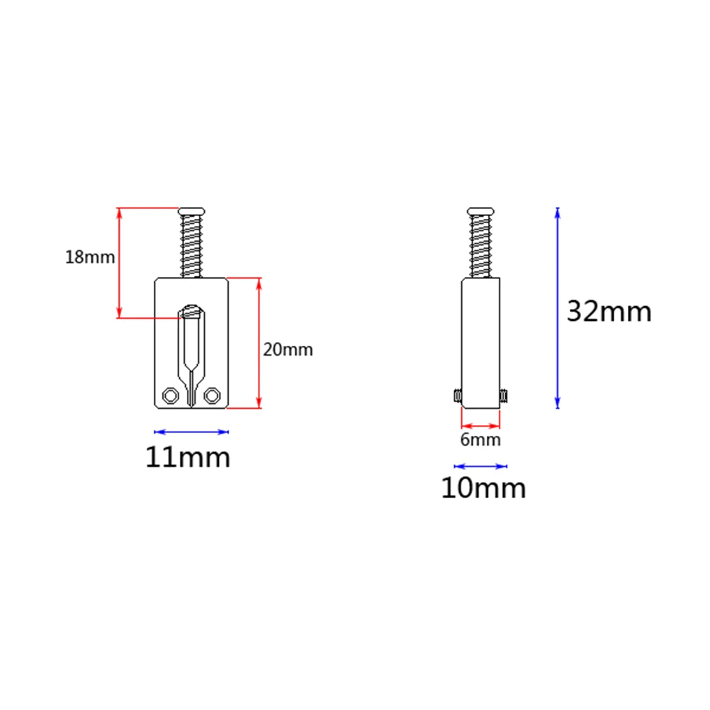 

6 Saddle Set Input Electric Guitar Replacement Saddles Parts Style Short Hair