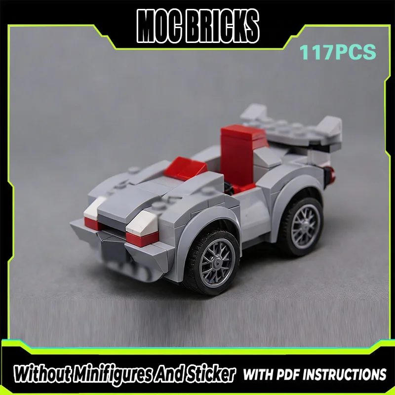 

City Car Model MOC Building Bricks Small Silver Off-Road Vehicle Modular Technology Gifts Holiday Assemble Children Toys Suit