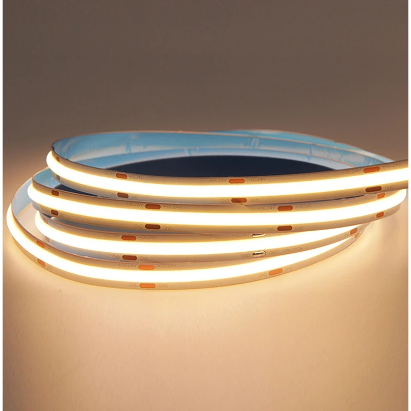 8mm 320leds/M 12V 9W/M COB LED Tape Strip Light Backlight Neon Lights for Room Decor 120lm/W