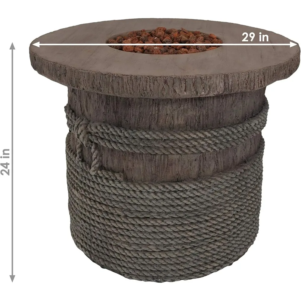 

Стол для газовой костра на открытом воздухе с разрешением 40 000 БТЕ, лавовыми камнями, атмосферостойким чехлом и диаметром 29 дюймов