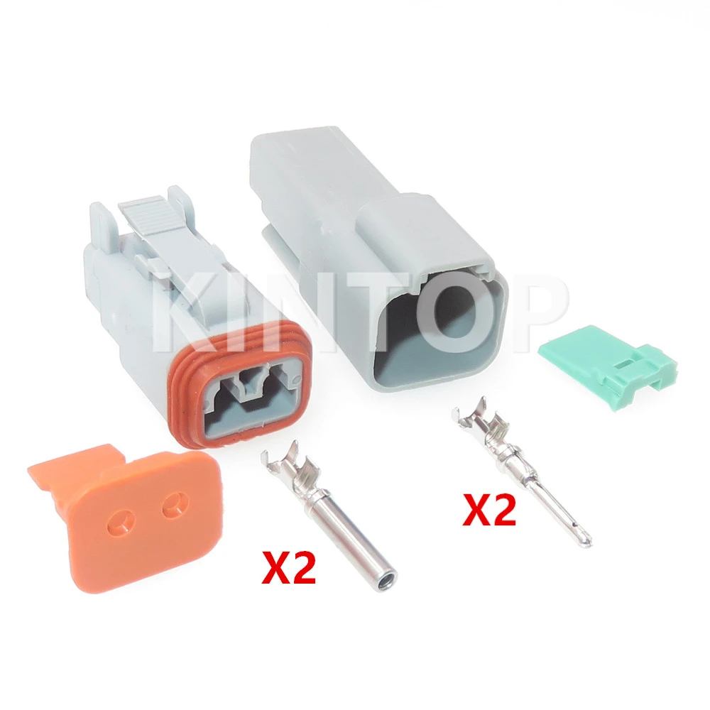 1 Set 2 Pins DT04-2P DT06-2S Car Connector Assembly AC Assembly AT06-2S AT04-2P Automobile Waterproof Wire Harness Socket