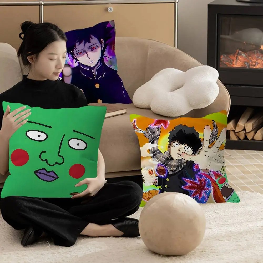 A-Anime-Mob-Psycho-1-Cartoon Pillow Cushion Cover Pillowcase Living Room Sofa Home Decor Customized