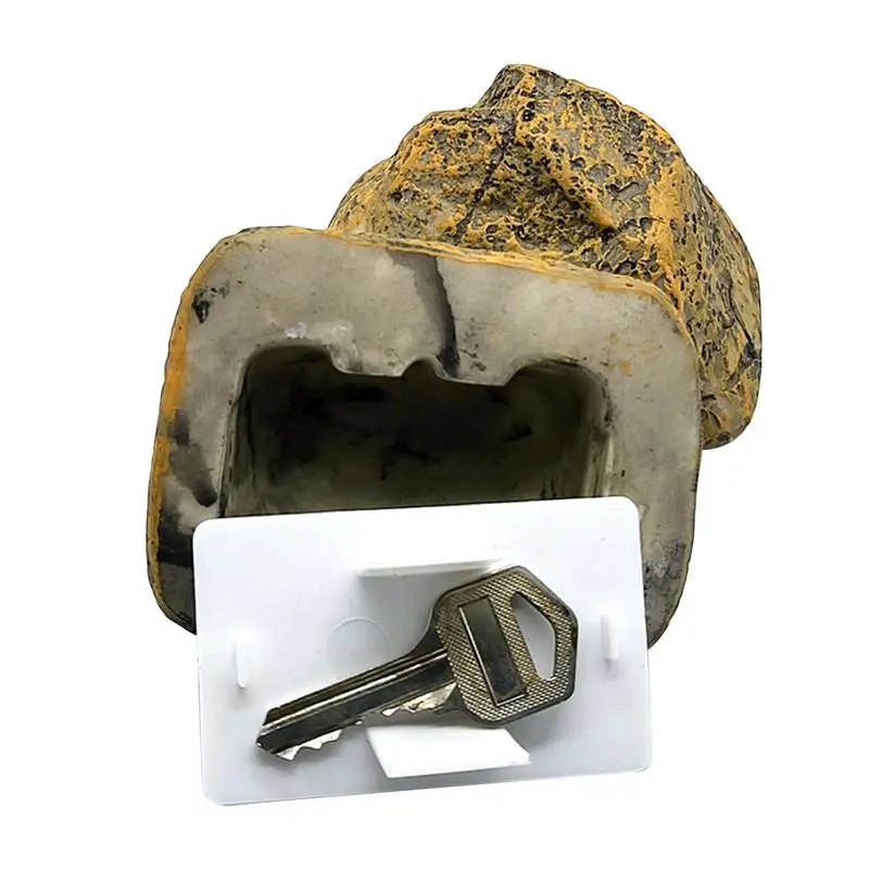 Fake Rock Key Holder Stone Key Hider Decor Hide A House Spare Key Box Resin Fake Rock Key Hider Decoration Safe Holder for