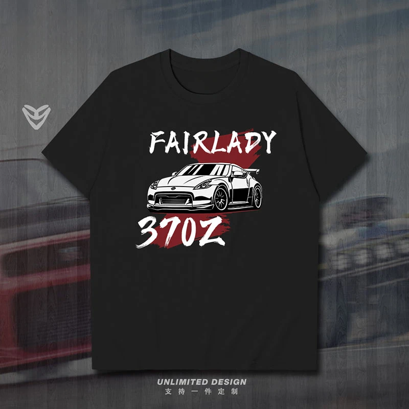 

NISSAN 370Z Lady Japan JDM Modified Racing Print Graphic T-shirt Men's and Women's Short Sleeve Breathable Motorcycle T-shirt