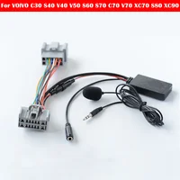 Para VOlVO C30 S40 V40 V50 S60 S70 C70 V70 XC70 S80 XC90 con micrófono coche Bluetooth 5,0 llamada telefónica inalámbrica adaptador auxiliar manos libres