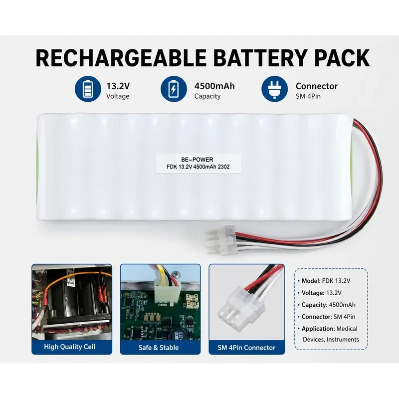 [New] for Feiping Fabian SLE5000 Respirator 13.2V 4500mAh Rechargeable Replacement Power Supply