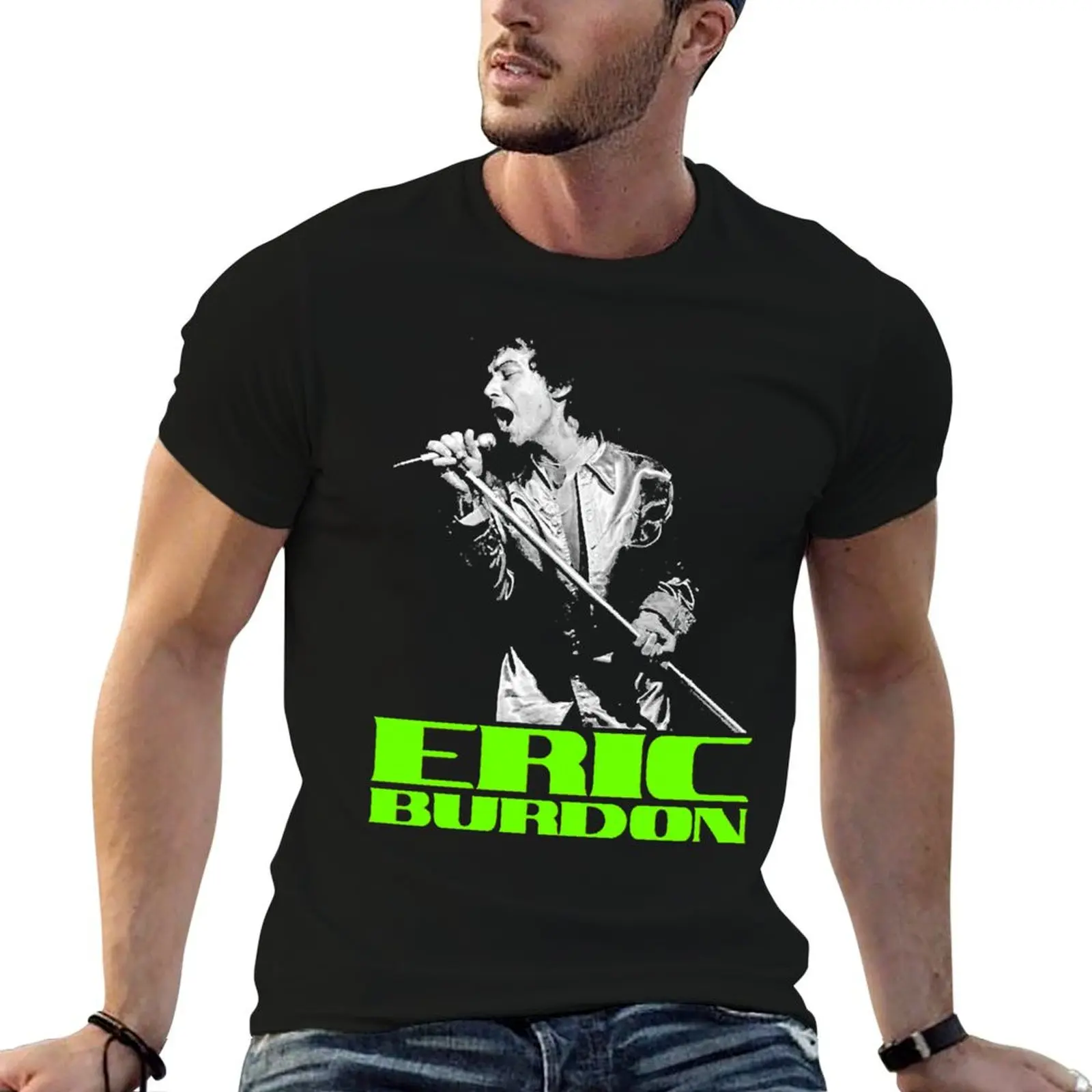 Camiseta clásica Eric Burdon, camisetas para hombre, camisetas gráficas, camiseta de algodón, camiseta 100% esencial