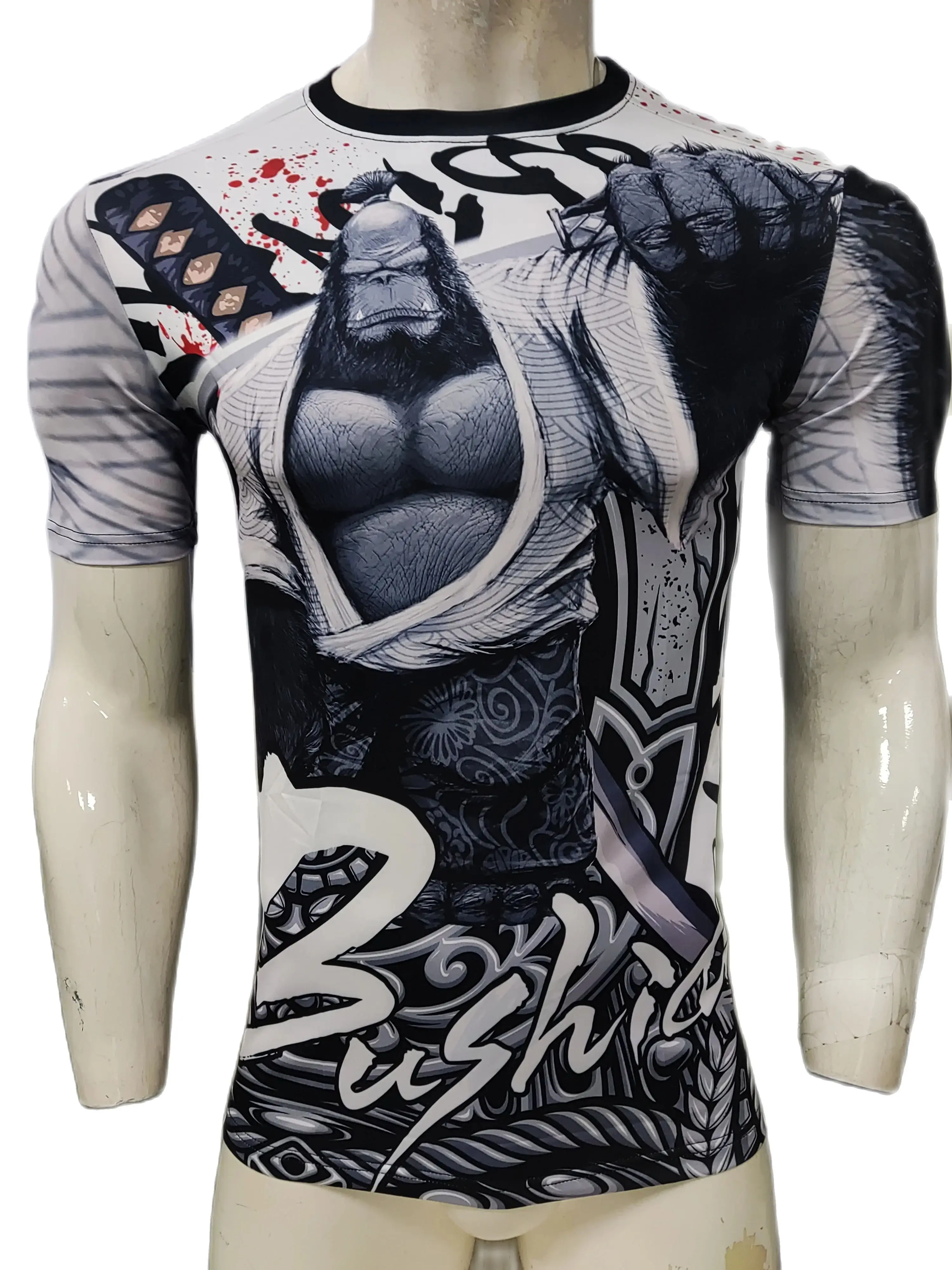 Cody Lundin Tattoo Printed Men kickboxing T-shirts Custom Digital Jiu Jitsu Bjj Rashguard Male Active Wear Training Blouses