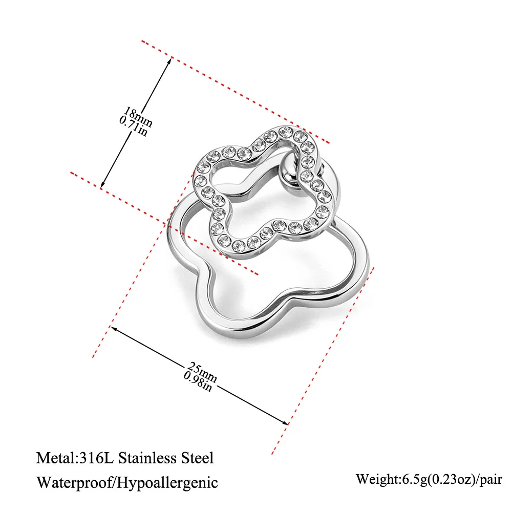 JeeMango Zarte Kreis-Ohrstecker mit vollem Zirkon für Damen, 18 Karat Gold, PVD-beschichteter Edelstahl, Ohrringe, Modeschmuck, E26104 – Detail 15