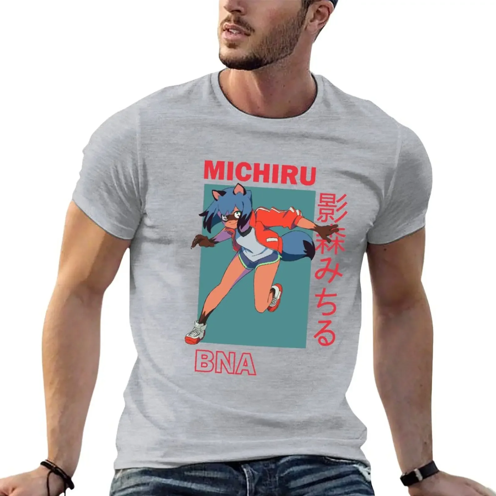 Michiru Kagemori BNA Trigger Anime T-Shirt customs sweat shirt mens graphic t-shirts hip hop