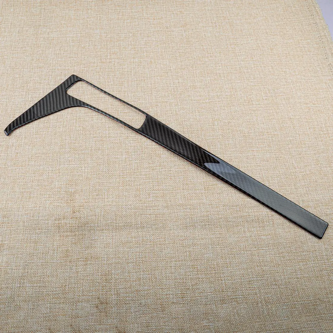 Carbon Fiber Console Gear Shift Box Side Panel Cover Trim Frame Decor Fit For Audi A4 B9 A5 S5 2017 2018 2019 2020 - view 2